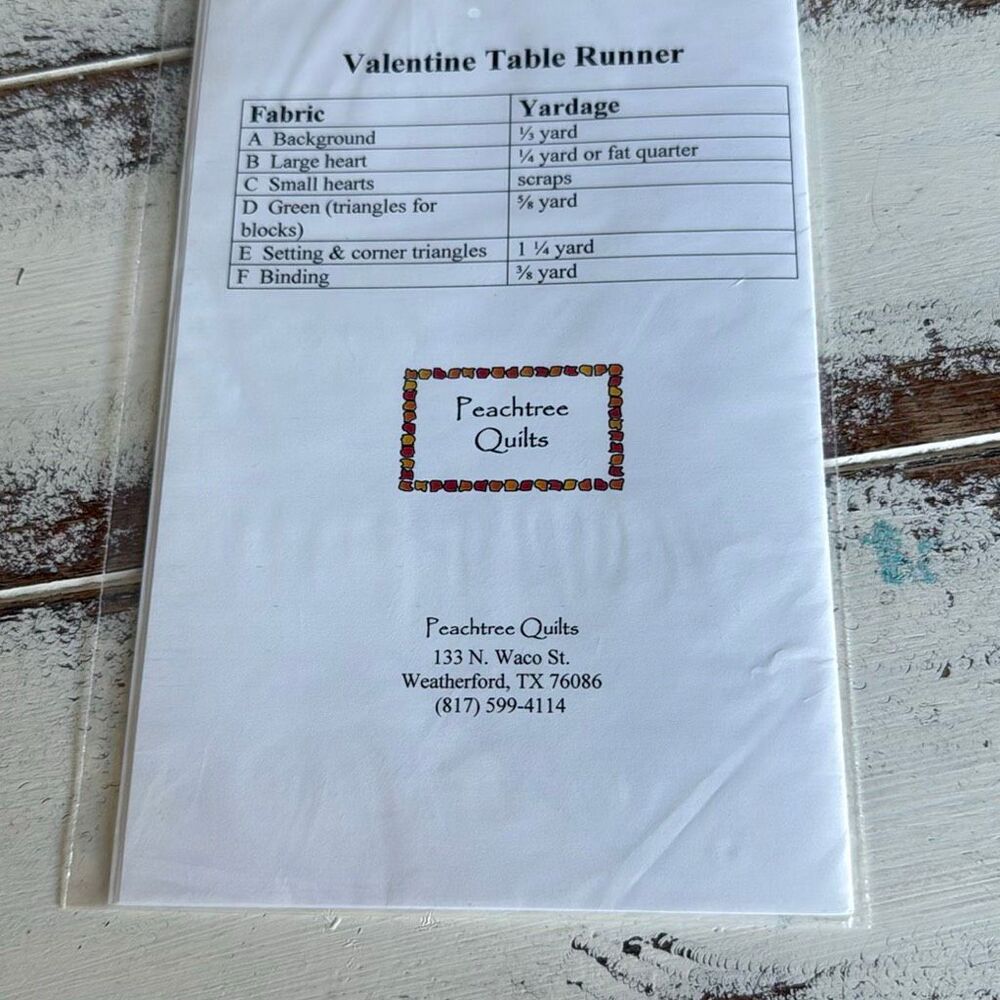 Pattern valentine table runner - Picture 2 of 3